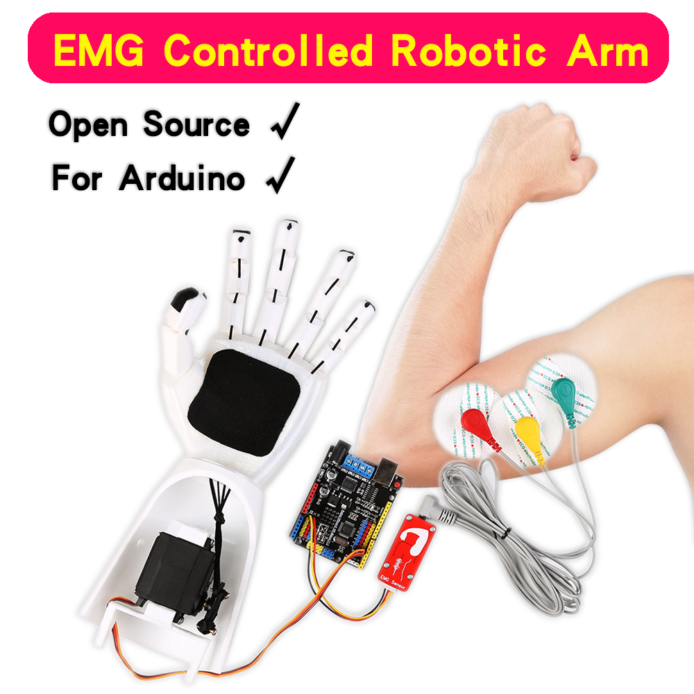 Robot Arm Kit - Emg Sensor Robotarm Elektrische Spiersignaalsensor Robotarm,