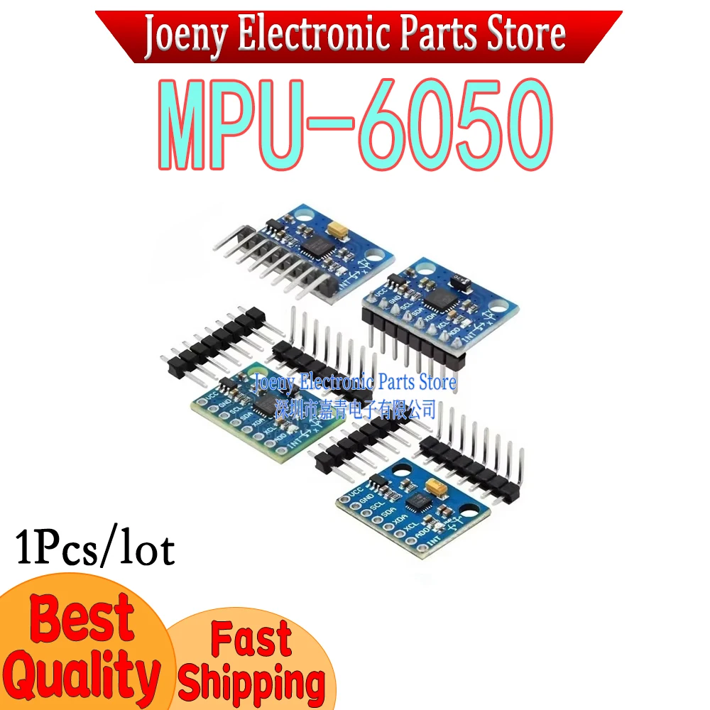 Accelerometer Mpu6050 - GY-521 MPU6050-module, 3D-hoekmeting, 6DOF, drieassige versnellingsmeter,