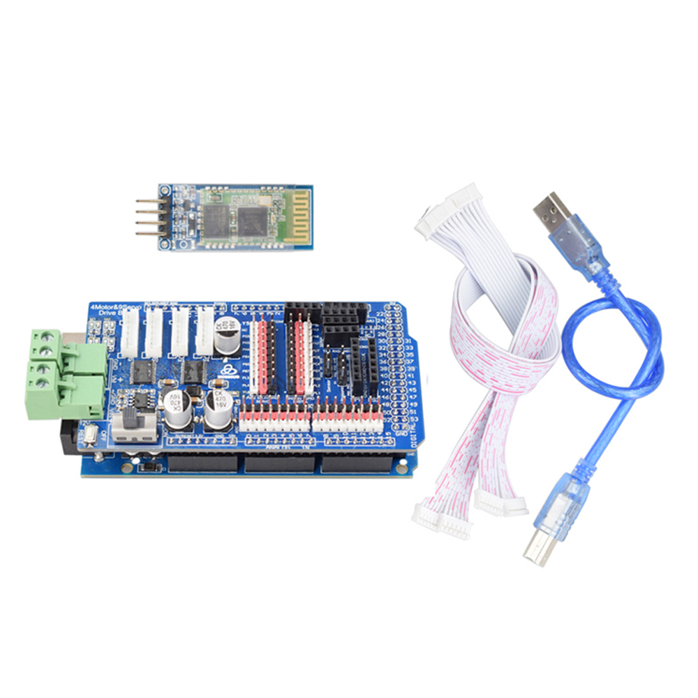 Robot Arm Kit - Arduino Mega2560 RC Controle 4WD Robot