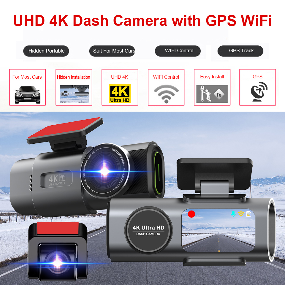 Dash Cam 4K GPS WIFI APP 24H N - Infrared Obstacle Sensor recensie en prijs