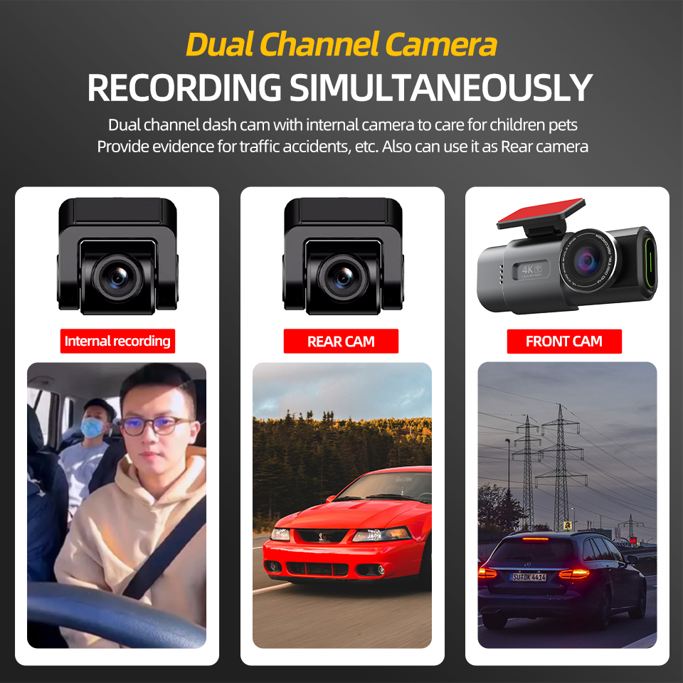 Dash Cam 4K GPS WIFI APP 24H N - Infrared Obstacle Sensor recensie en prijs