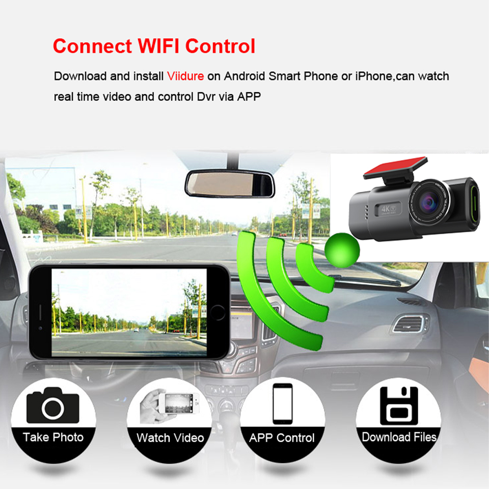 Dash Cam 4K GPS WIFI APP 24H N - Infrared Obstacle Sensor recensie en prijs